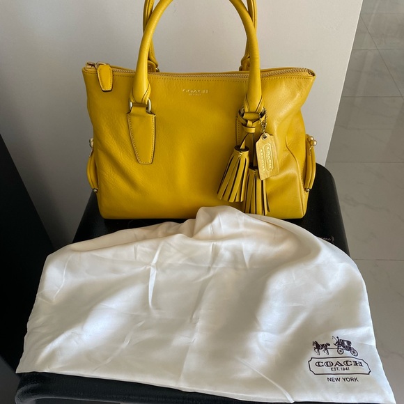 Coach Bright Yellow Leather Satchel